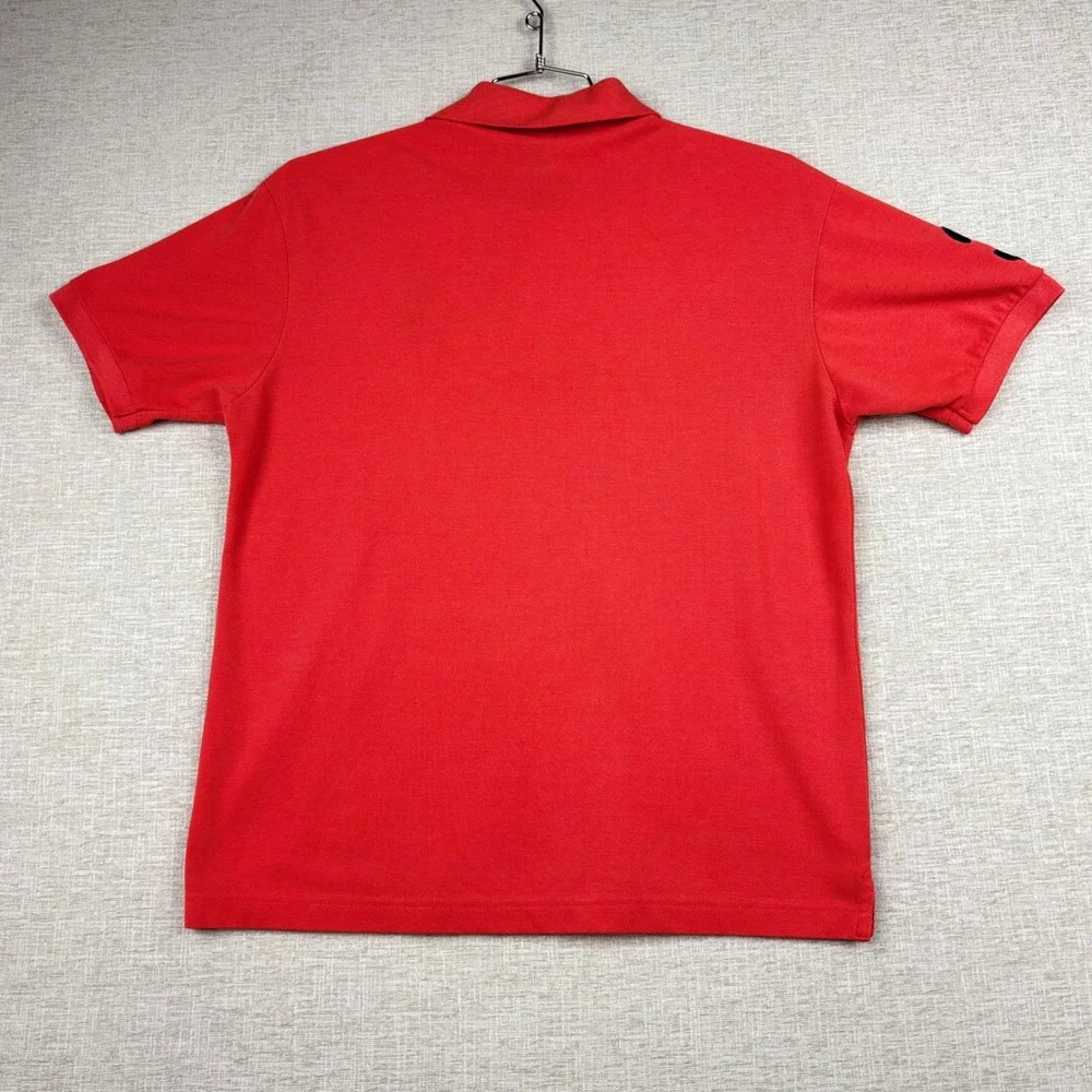 Polo Ralph Lauren Mens XL Red Big Pony Short Sleeve Pique Polo Shirt Navy Blue 3
